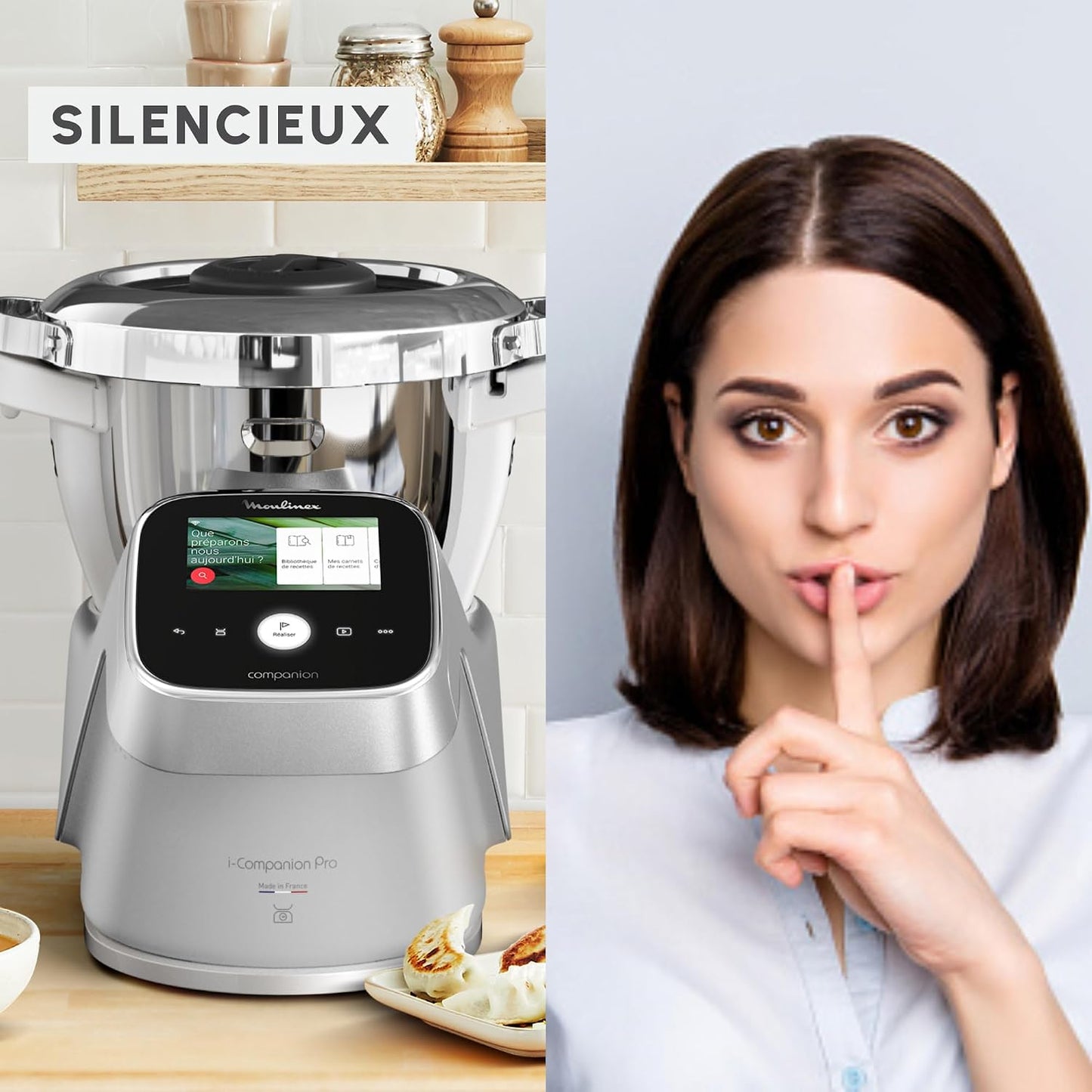 Moulinex - I-Companion Touch Pro Robot Cuiseur 4.5 L - Argent